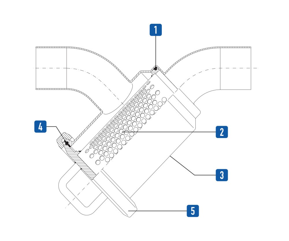 budowa filtra siatkowego skośnego